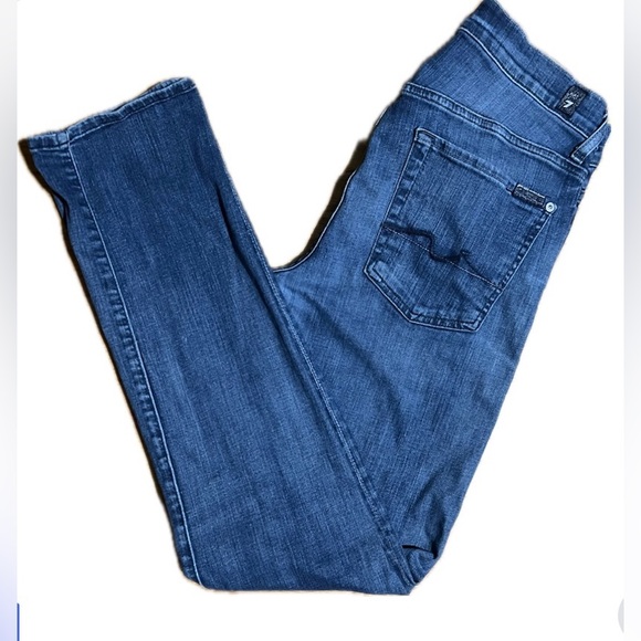 7 For All ManKind Slimmy Light Wash Jeans Size 31 - Picture 1 of 7